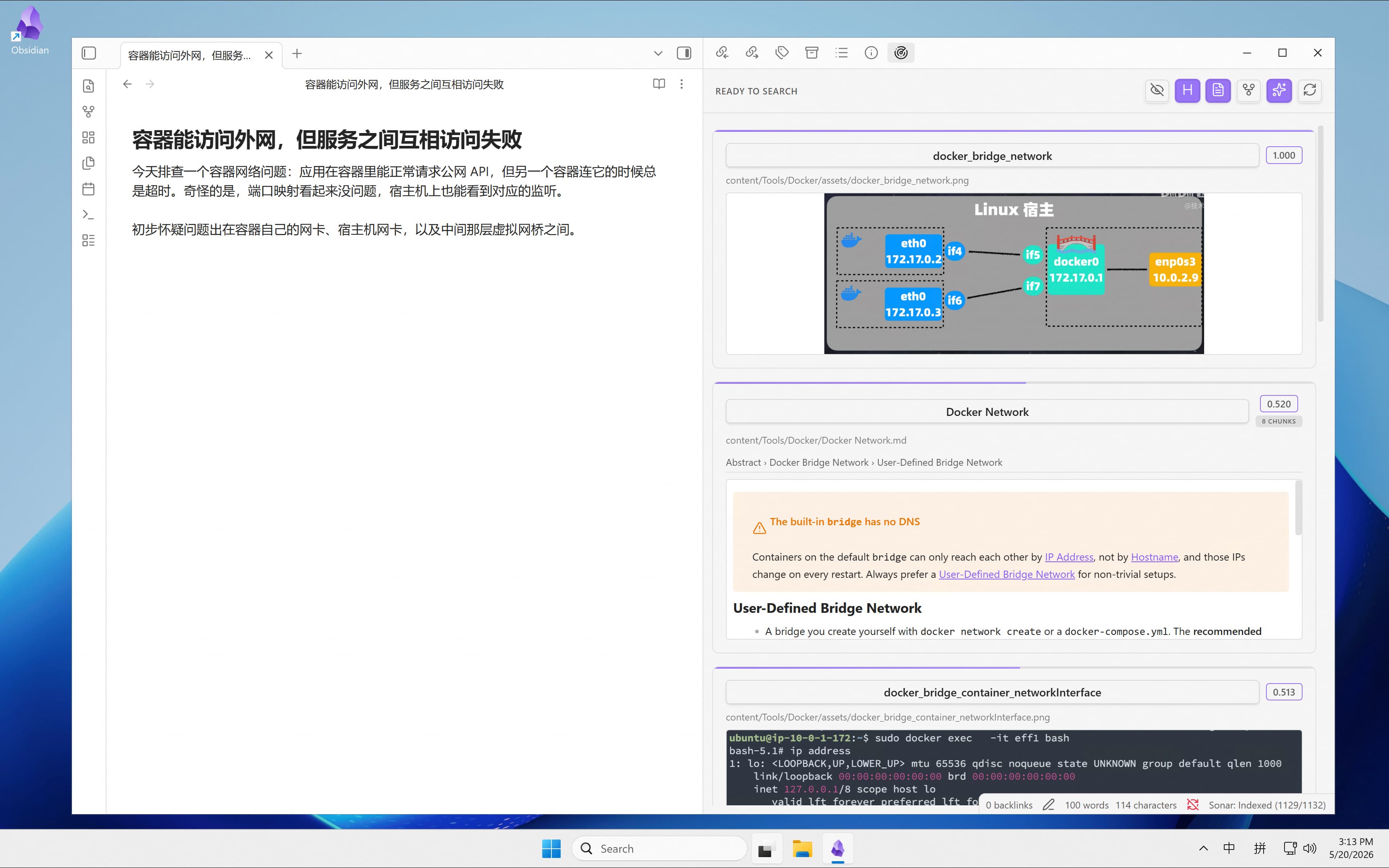 Related Notes View surfacing a Docker network diagram