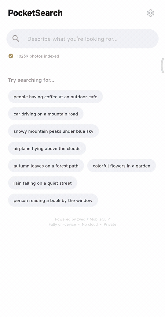 PocketSearch demo
